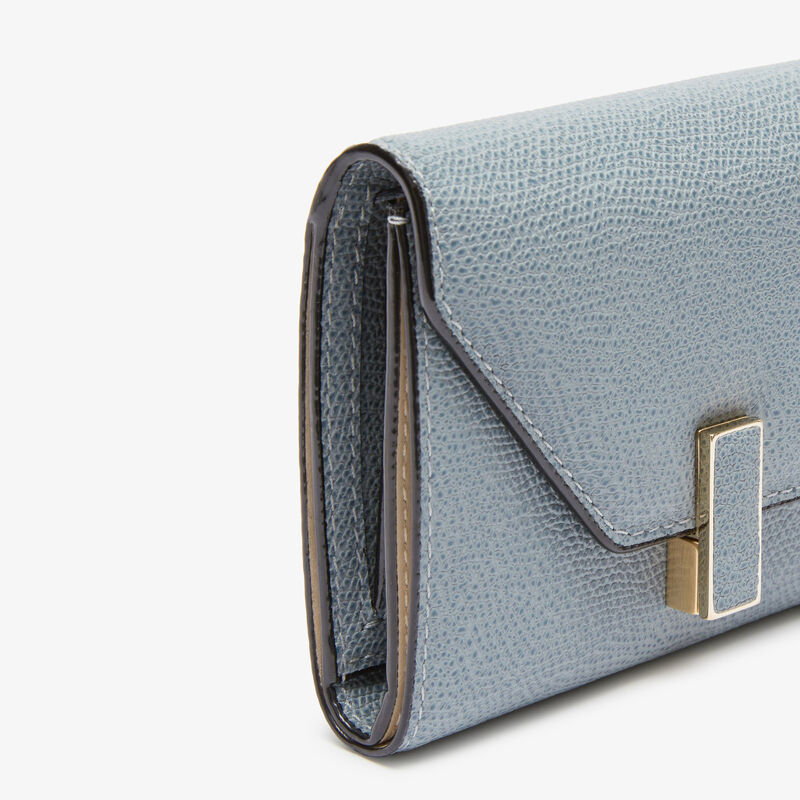 Iside Fold Wallet - Niagara Blue - Millepunte calf leather - Valextra - 3