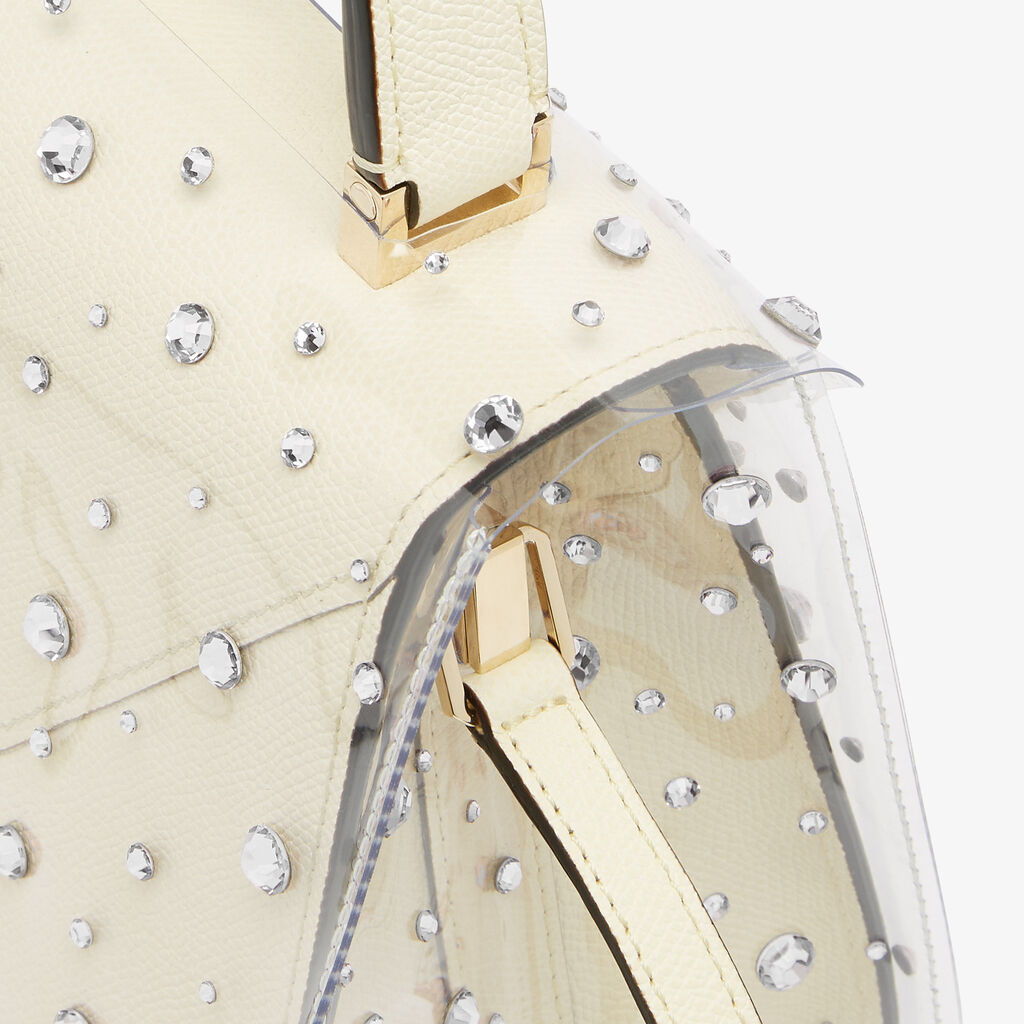 Iside Mini Rhinestone raincoat - Transparent/Silver - Ecoline Sheer con Strass Preciosa - Valextra - 3