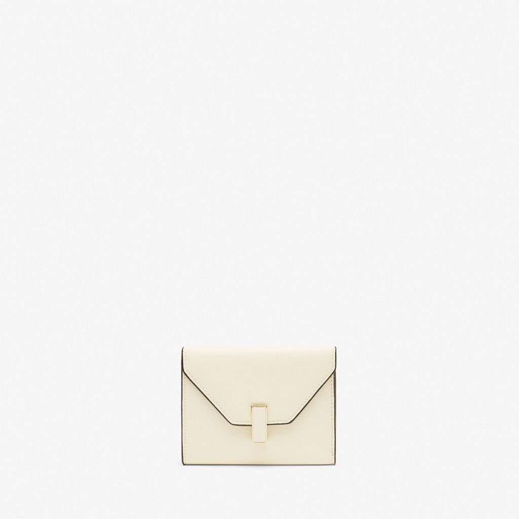 Iside Fold Wallet - Pergamena White - Vitello VS - Valextra - 1