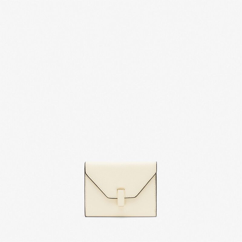 Iside Fold Wallet - Pergamena White - Millepunte calf leather - Valextra - 1
