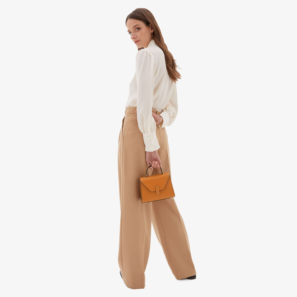 Iside crossbody micro bag - Havana Brown - Millepunte calf leather - Valextra - 2