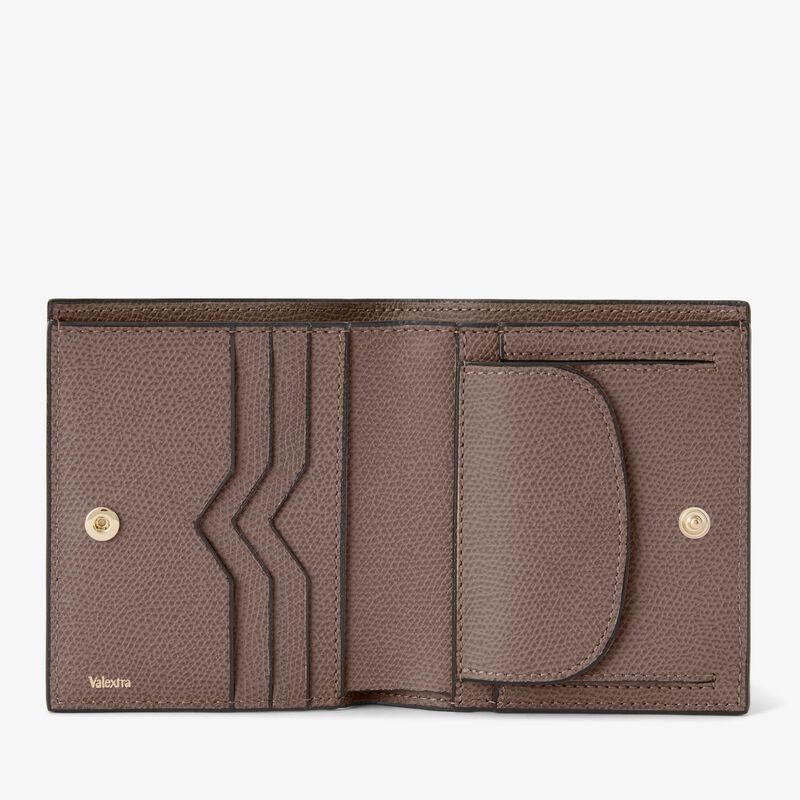 Compact Wallet 3 CC with Coin Purse - Sahara Brown - Millepunte calf leather - Valextra - 4