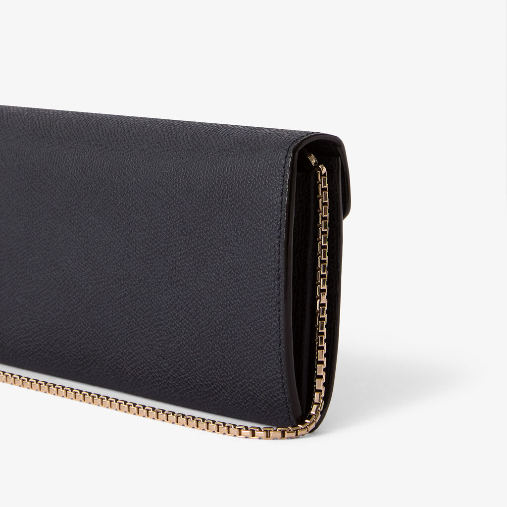 Iside continental purse with chain - Night Blue - Vitello VS - Valextra - 4
