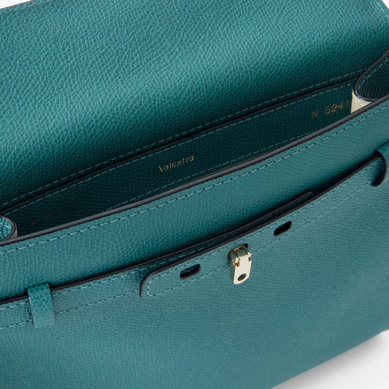 Brera B-Tracollina Crossbody bag - Bottle Green - Millepunte calf leather - Valextra - 3