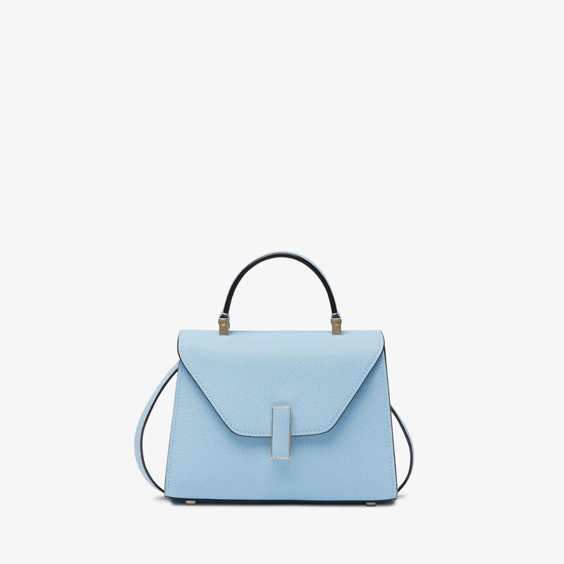 Iside Crossbody Micro Bag - Cerulean Blue - Millepunte calf leather - Valextra - 1