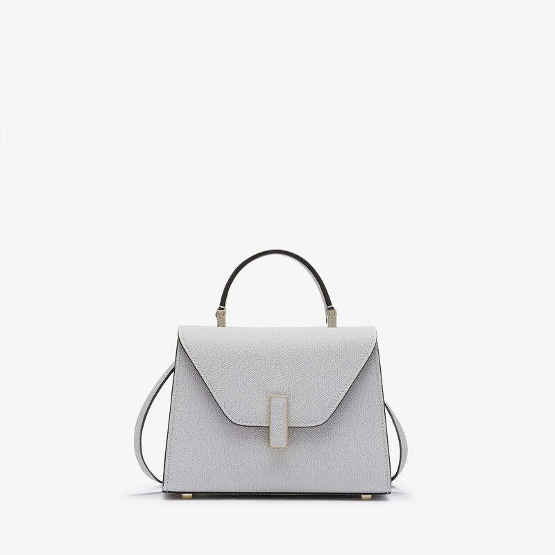 Iside crossbody micro bag - Stone Grey - Millepunte calf leather - Valextra - 1