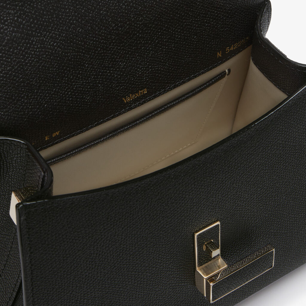 Borsa a Mano Iside Mini - Nero - Vitello VS - Valextra - 3