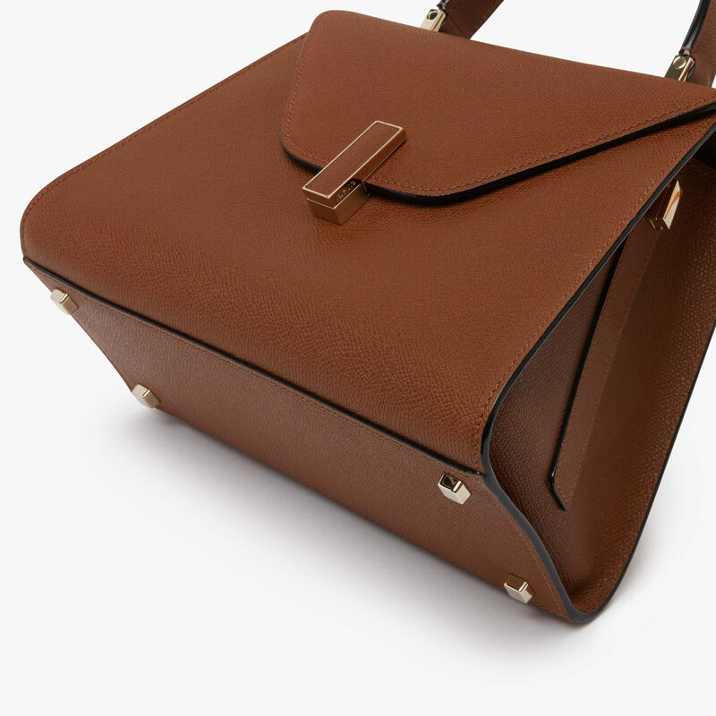 Iside Top Handle Medium Bag - Chocolate Brown - Millepunte calf leather - Valextra - 5