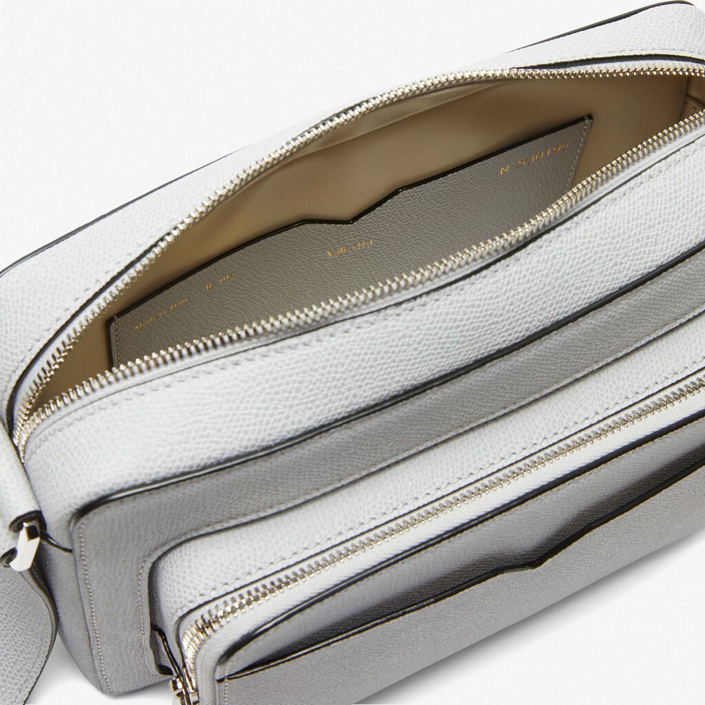 Borsa Reporter V-Line - Grigio Sasso - Vitello VS - Valextra - 3
