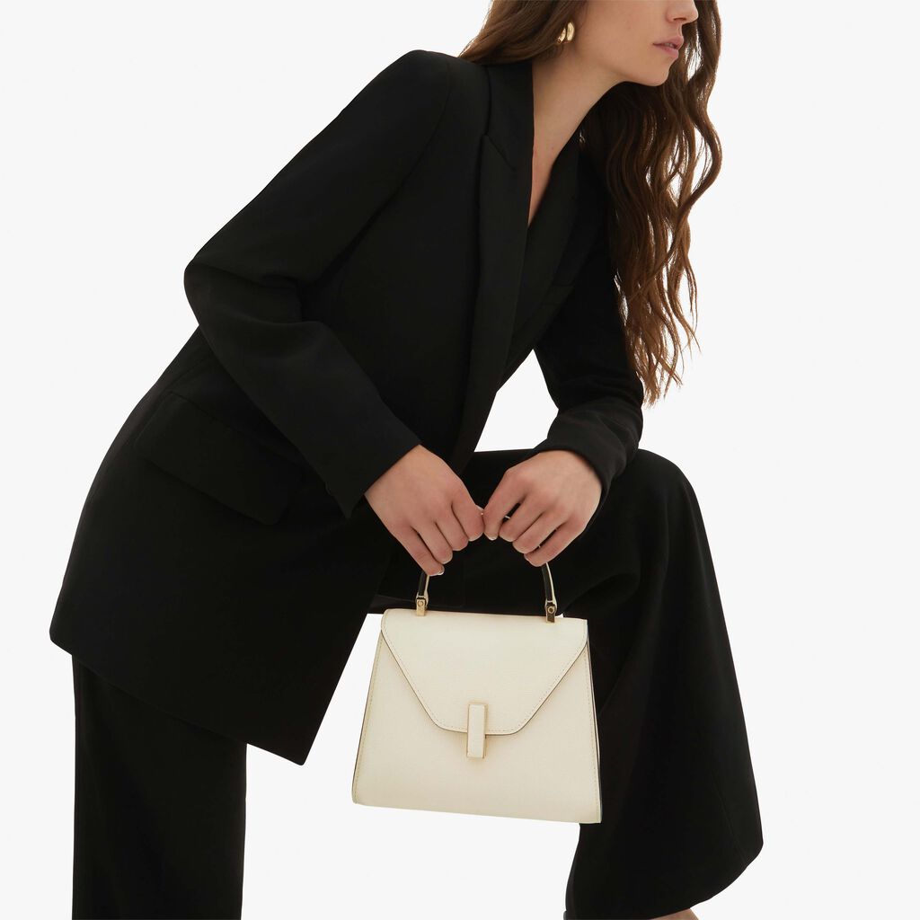 Iside Top handle mini bag - Pergamena White - Vitello VS - Valextra - 2