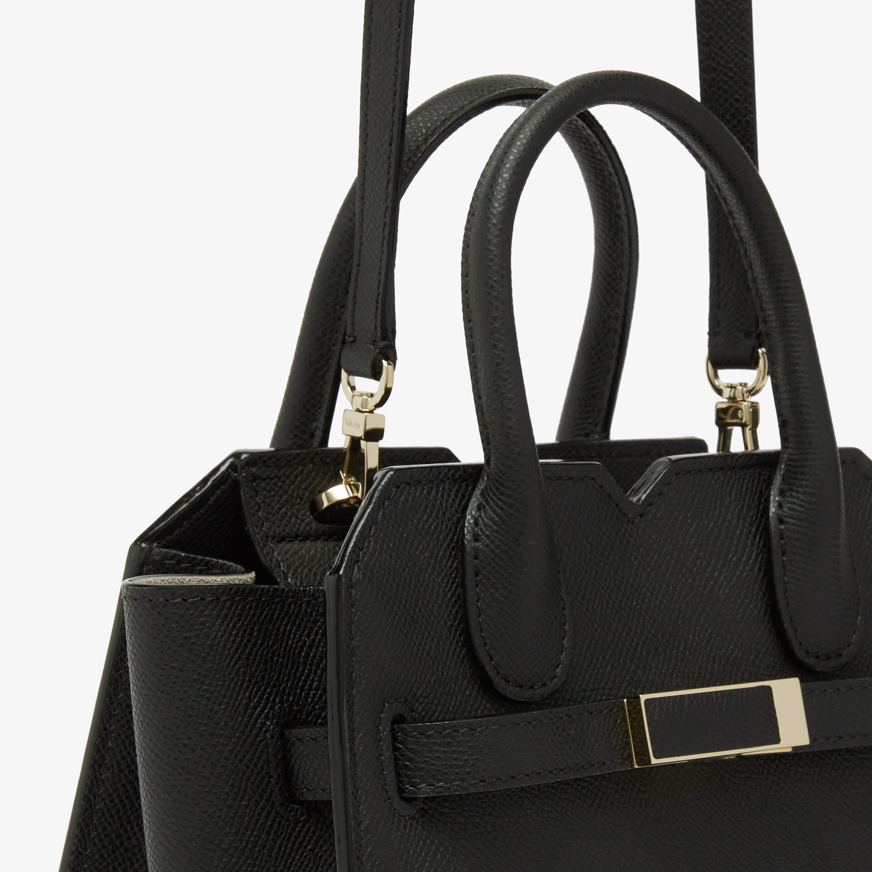 Women's Black Leather Leather Luxury crossbody micro bag | Valextra