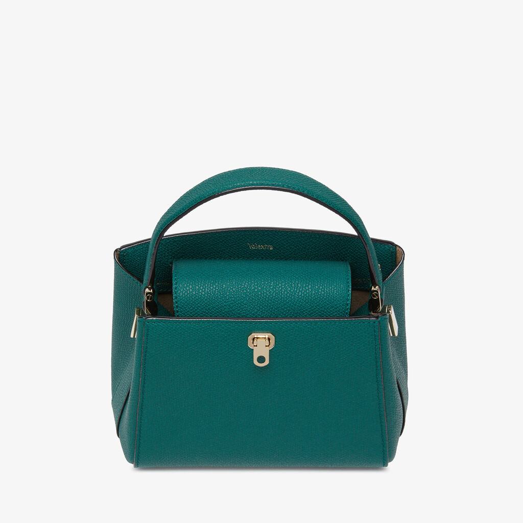 Brera Crossbody Micro Bag - Forest Green - Vitello VS - Valextra - 6