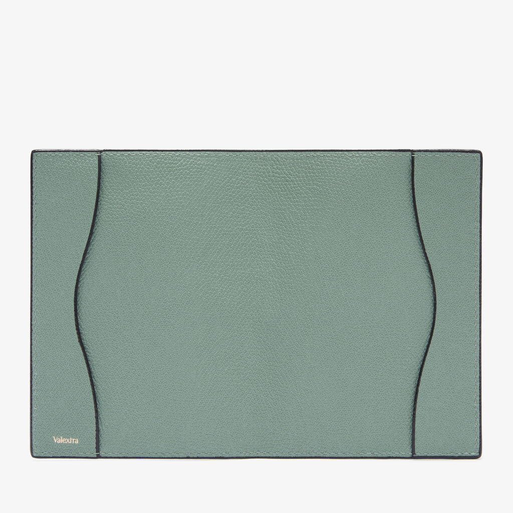 Porta Passaporto - Verde Eucalipto - Pelle di vitello Millepunte - Valextra - 5