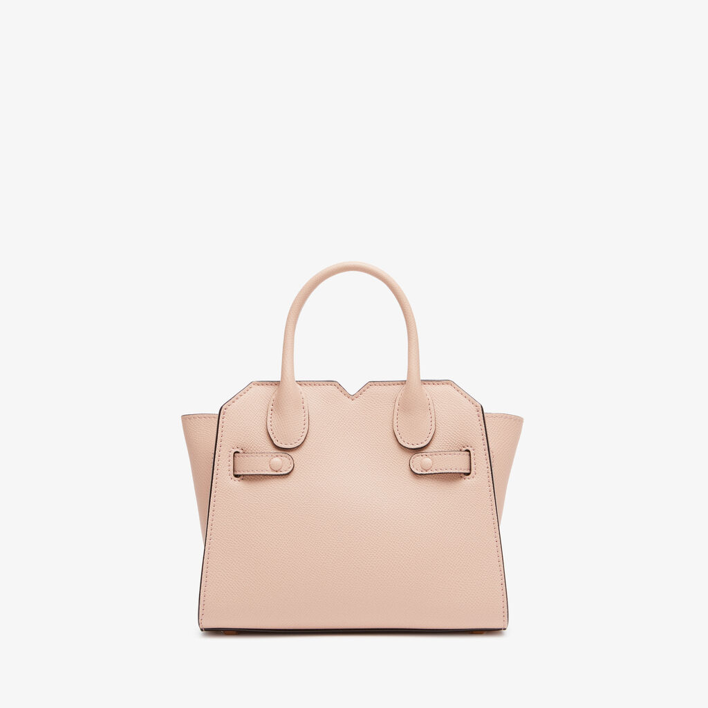 Milano Crossbody Micro Bag - Bonne Mine Pink - Vitello Millepunte Soft - Valextra - 7