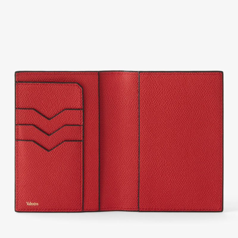 Passport Holder 3CC - Crimson Red - Millepunte calf leather - Valextra - 5