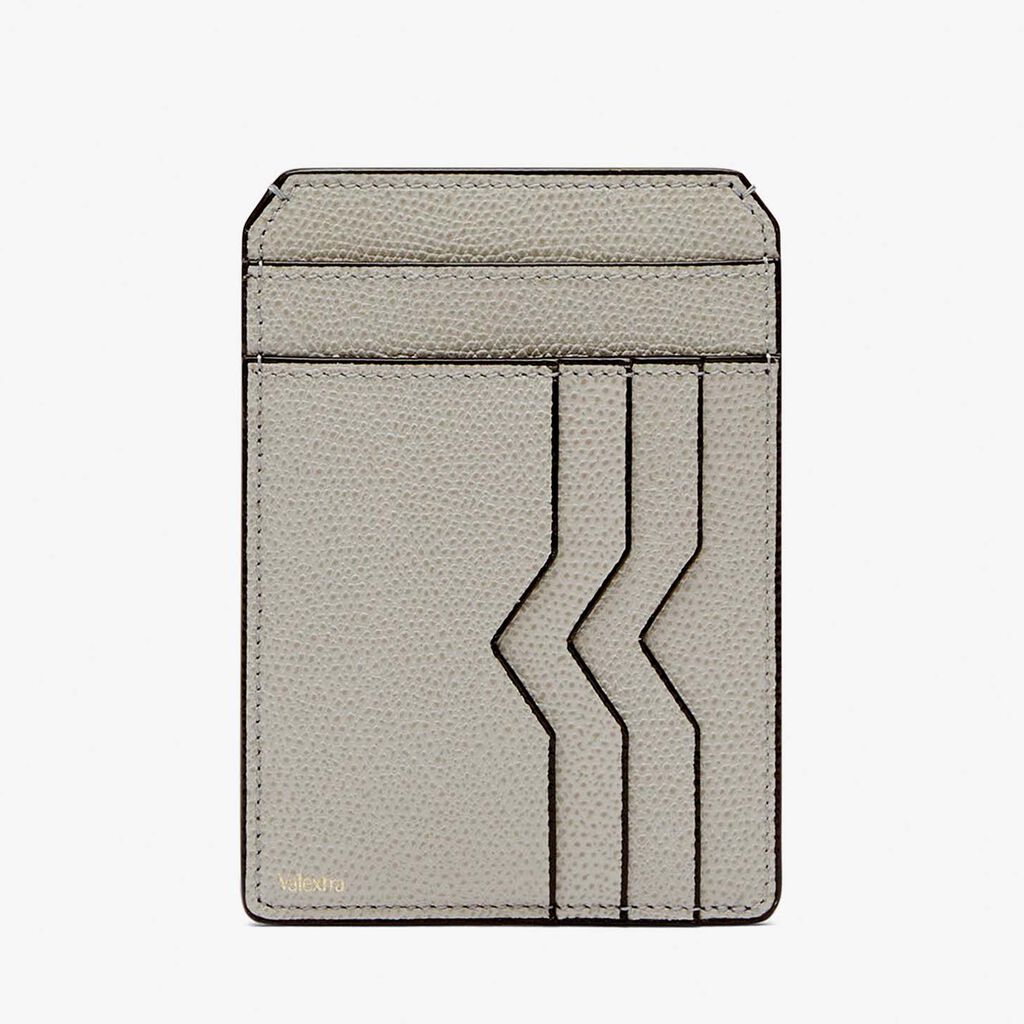 Card Case and Document Holder - Ash Grey - Vitello VS - Valextra - 4