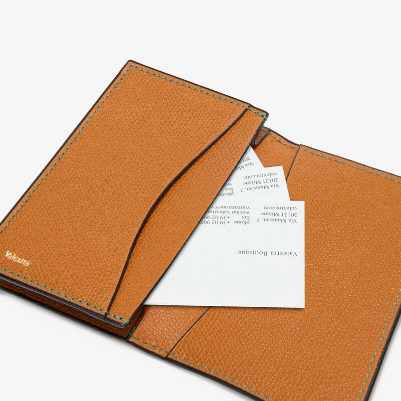 Porta Carte Di Credito Onda - Marrone Avana - Pelle di vitello Millepunte - Valextra - 3
