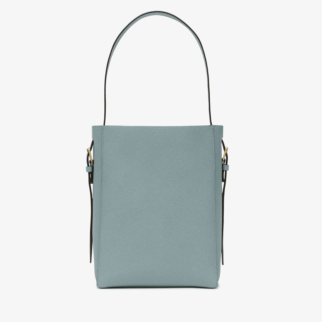 Soft Bucket Mini Bag - Smokey Blue - Vitello VS - Valextra - 6