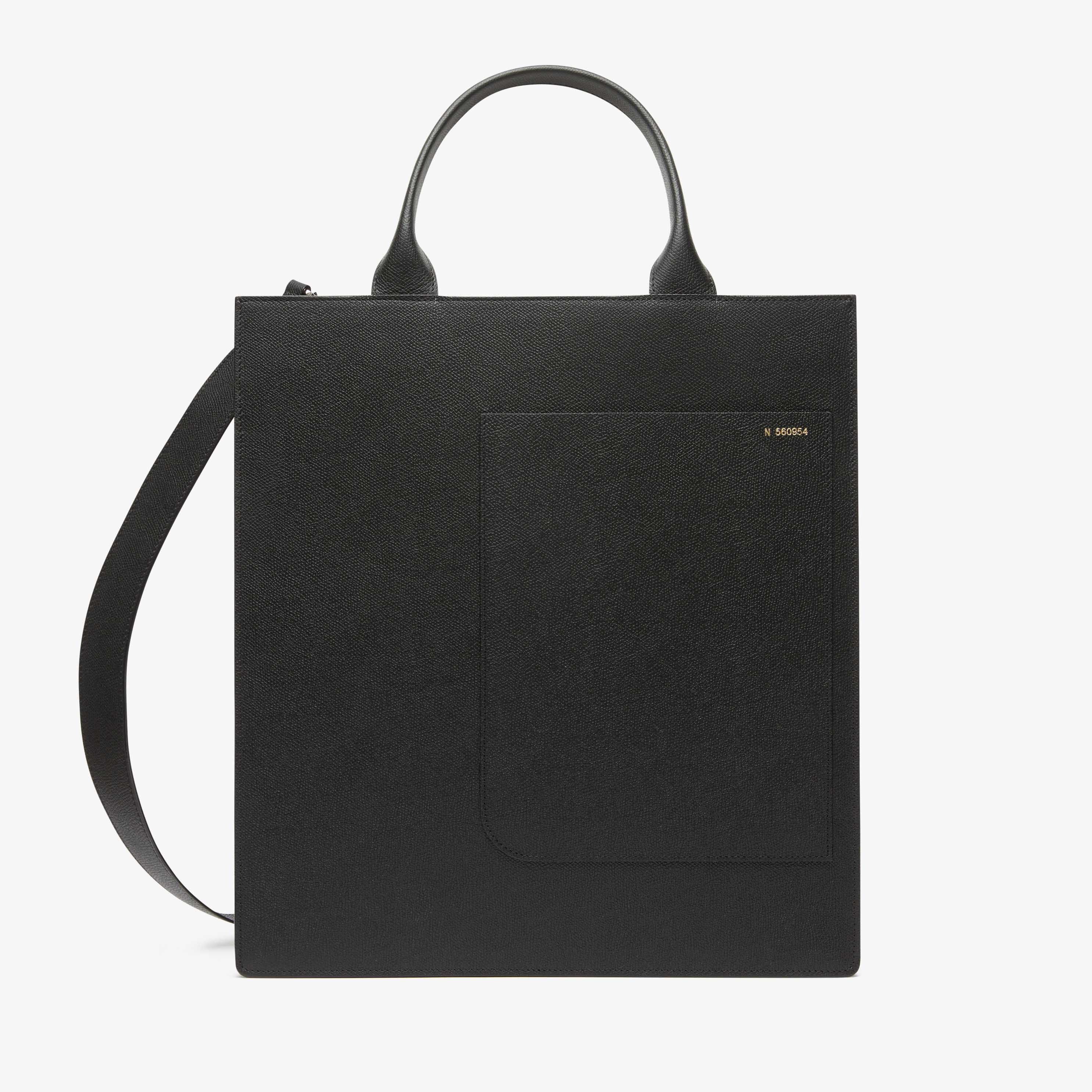 Boxy Top Handle Medium Bag Black