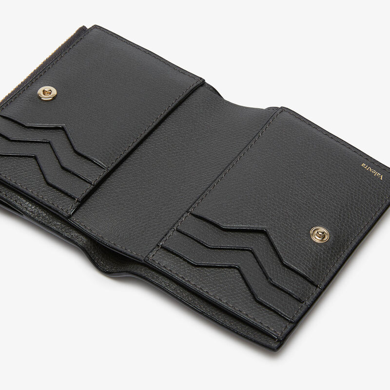 Purse with Coin Holder 6CC - Smokey Grey - Millepunte calf leather - Valextra - 2