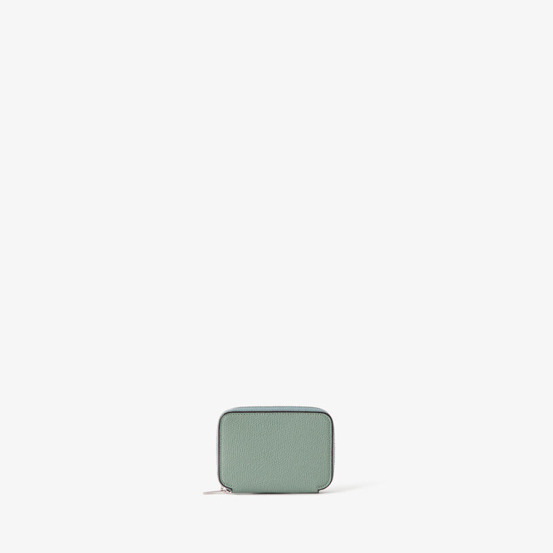 Card Holder Zip Around - Eucalyptus Green - Millepunte calf leather - Valextra - 3