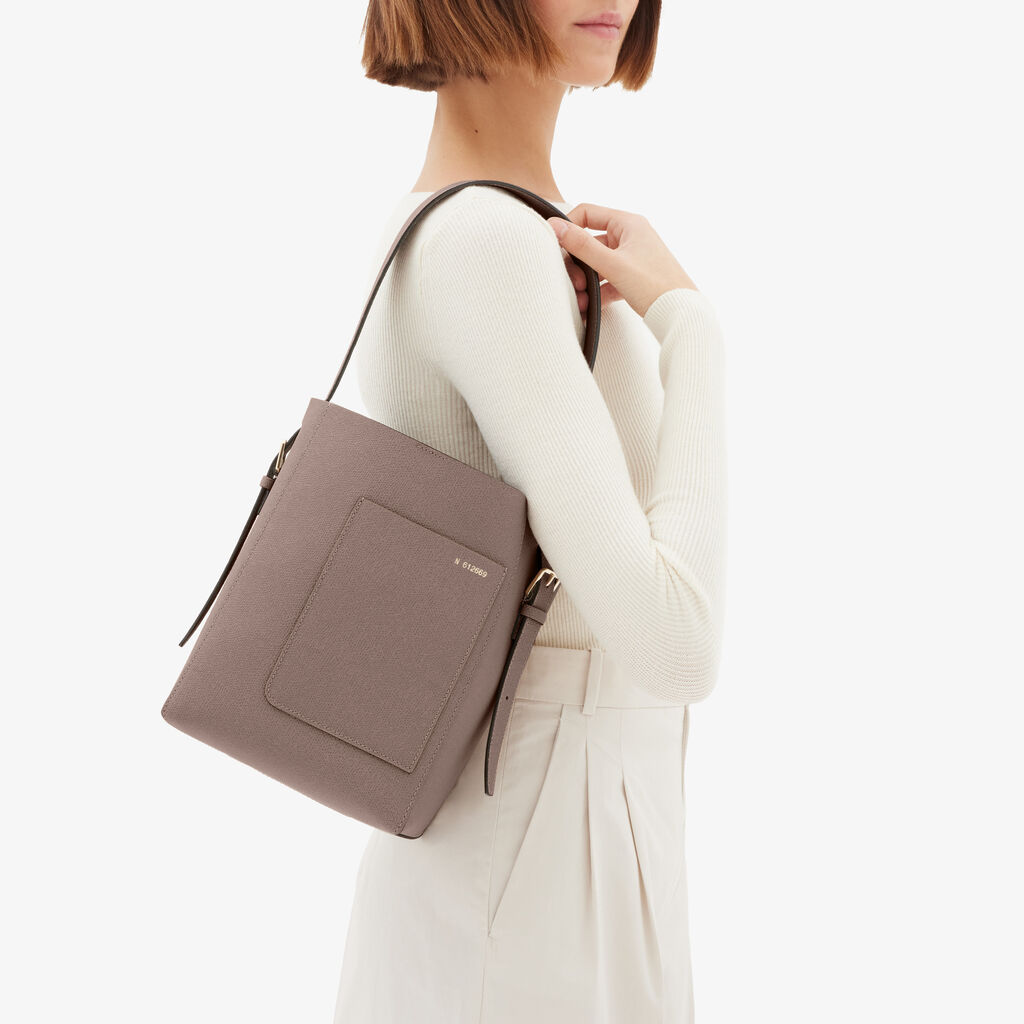 Borsa a Secchiello Soft Mini - - Pelle di vitello Millepunte - Valextra - 2