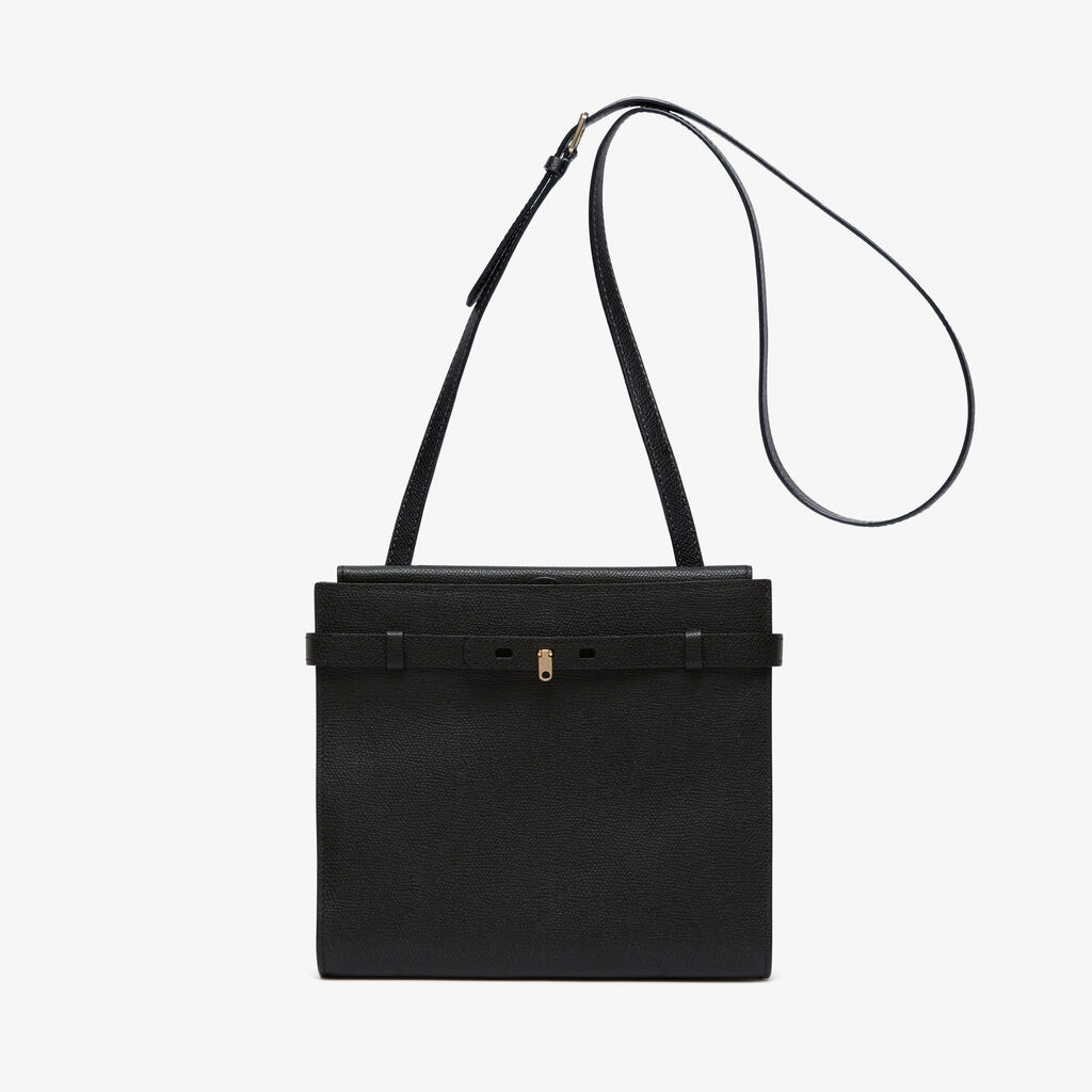 Brera B-Tracollina Crossbody bag - Black - Vitello VS - Valextra - 1