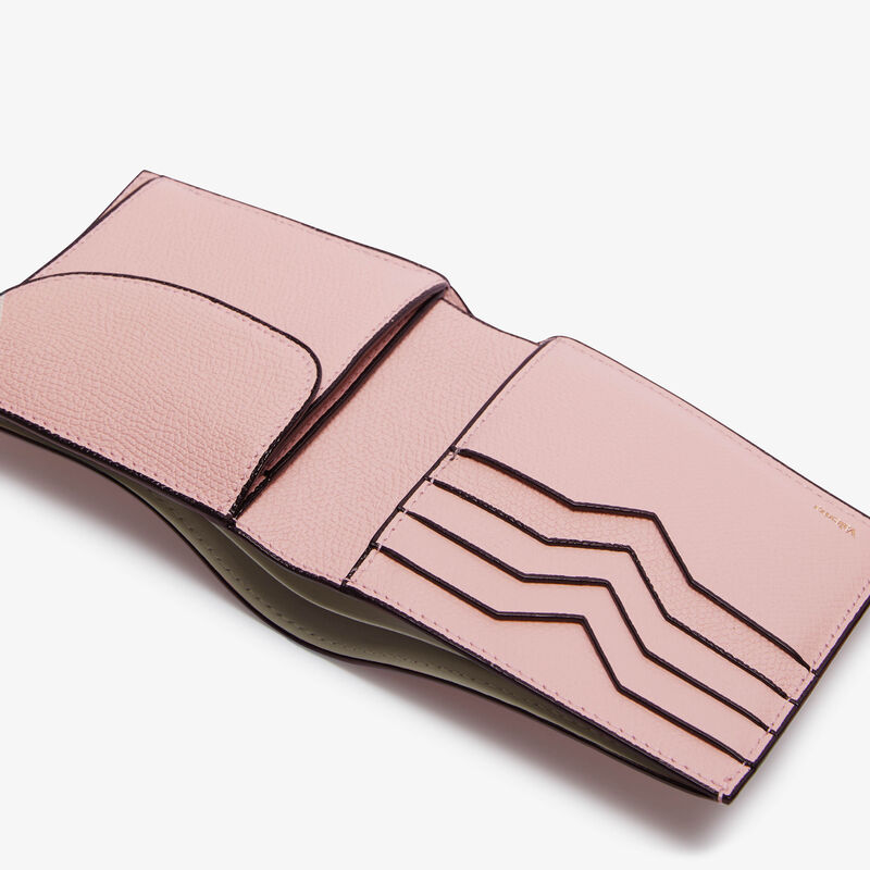 Wallet 4Cc With Coin Holder - Peony Pink - Millepunte calf leather - Valextra - 2