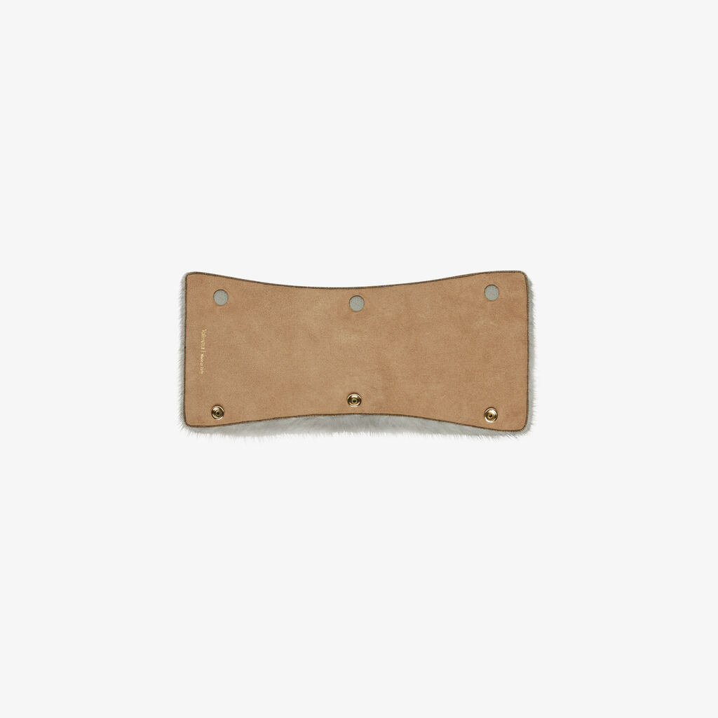 Fur Handle - Cement Grey - Vitello+Visone - Valextra - 4