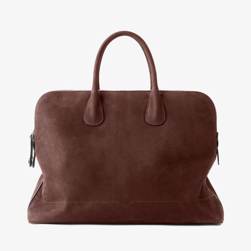 MyLogo Senso Bowling Bag - Chocolate Brown - Millepunte Nubuk Senso Leather - Valextra - 6
