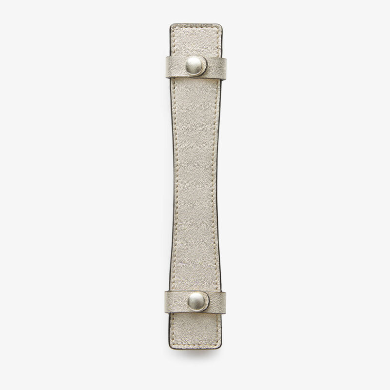 Iside Micro Handle Cover with Strass - Gold/Transparent - Calf Leather and strass - Valextra - 3