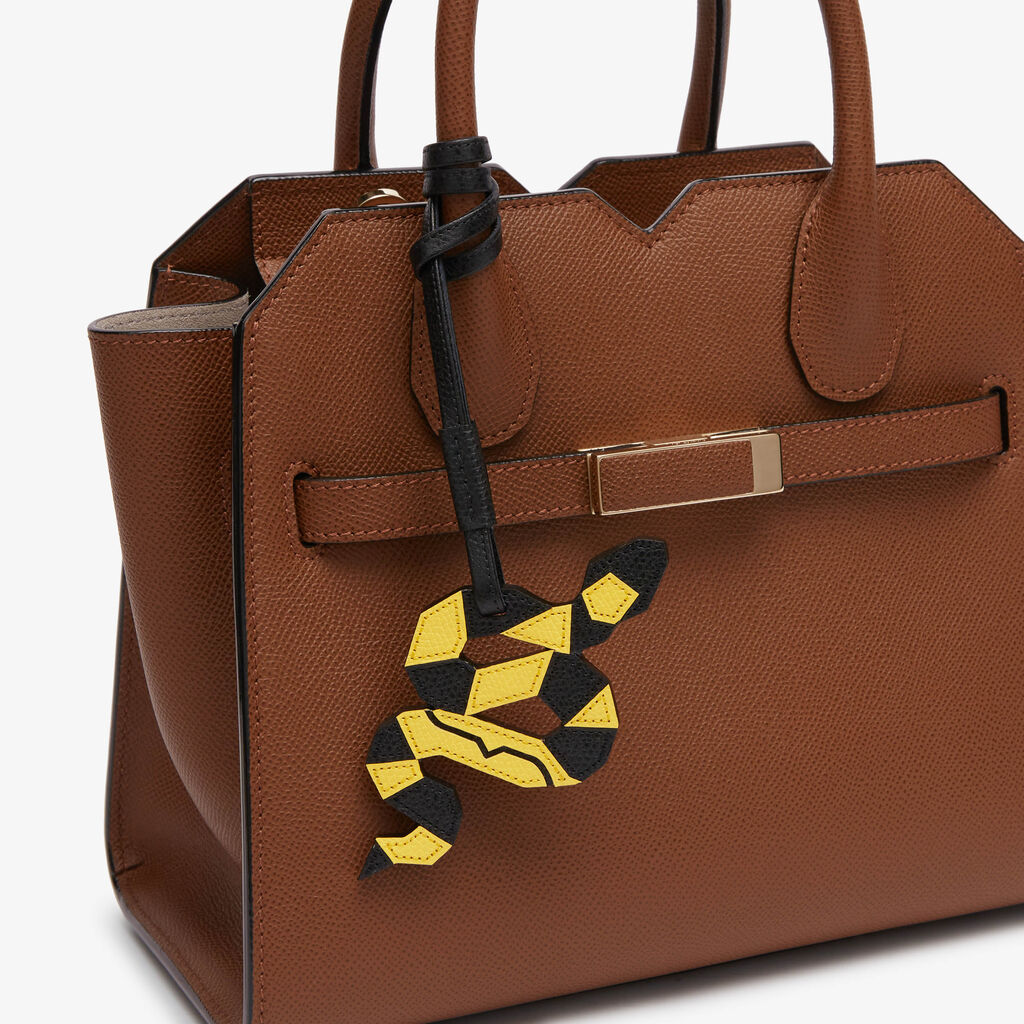 Charm Serpente - Giallo/Nero - Vitello VS - Valextra - 2