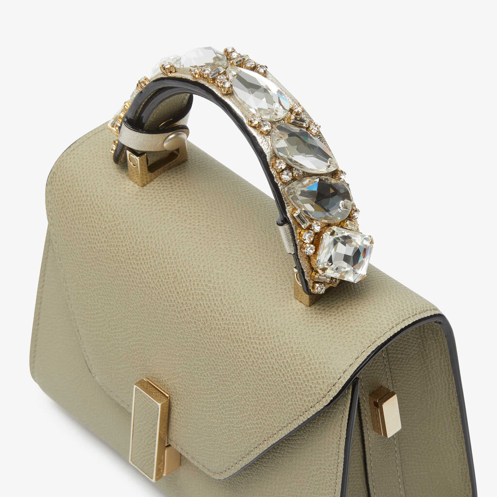 Iside Handle Cover with Strass - Gold/Transparent - Nappa Wash-Strass 2 - Valextra - 2