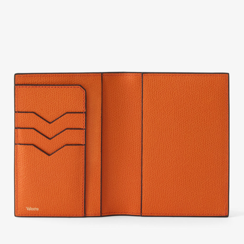 Passport Holder 3CC - Lobster Red - Vitello VS - Valextra - 5