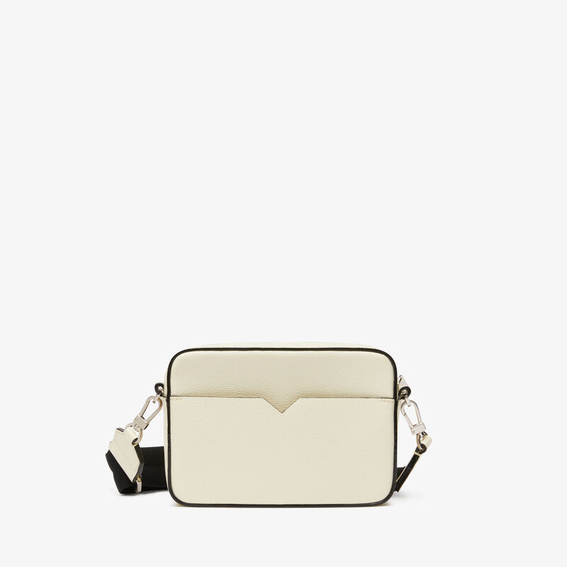 V-line Reporter Mini Bag - Pergamena White - Millepunte calf leather - Valextra - 5