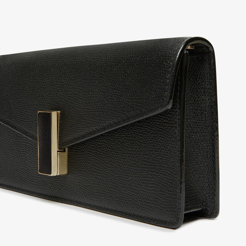 Iside clutch bag - Black - Millepunte calf leather - Valextra - 3