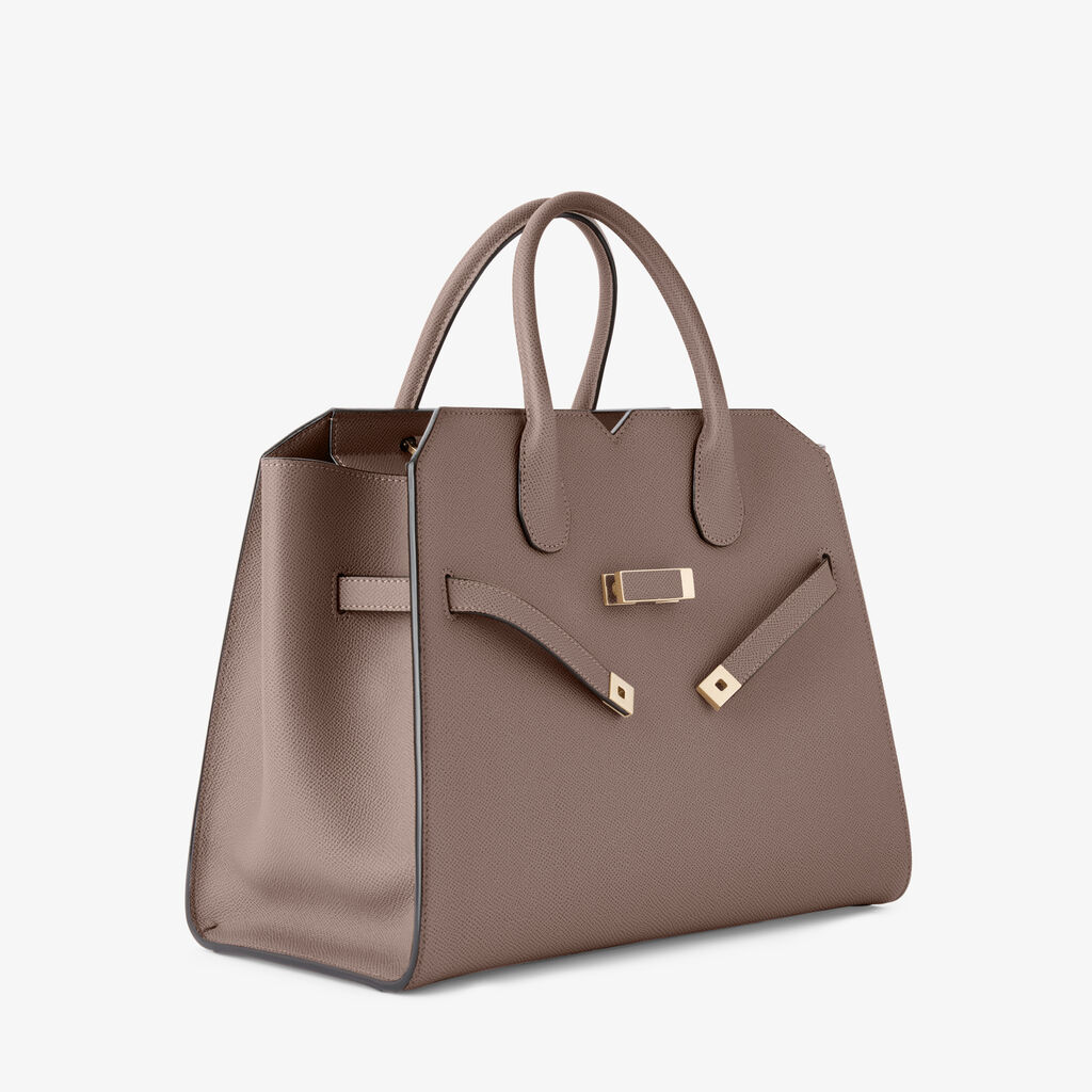 Milano Two Handles Medium Bag - - Millepunte Soft calf leather - Valextra - 5