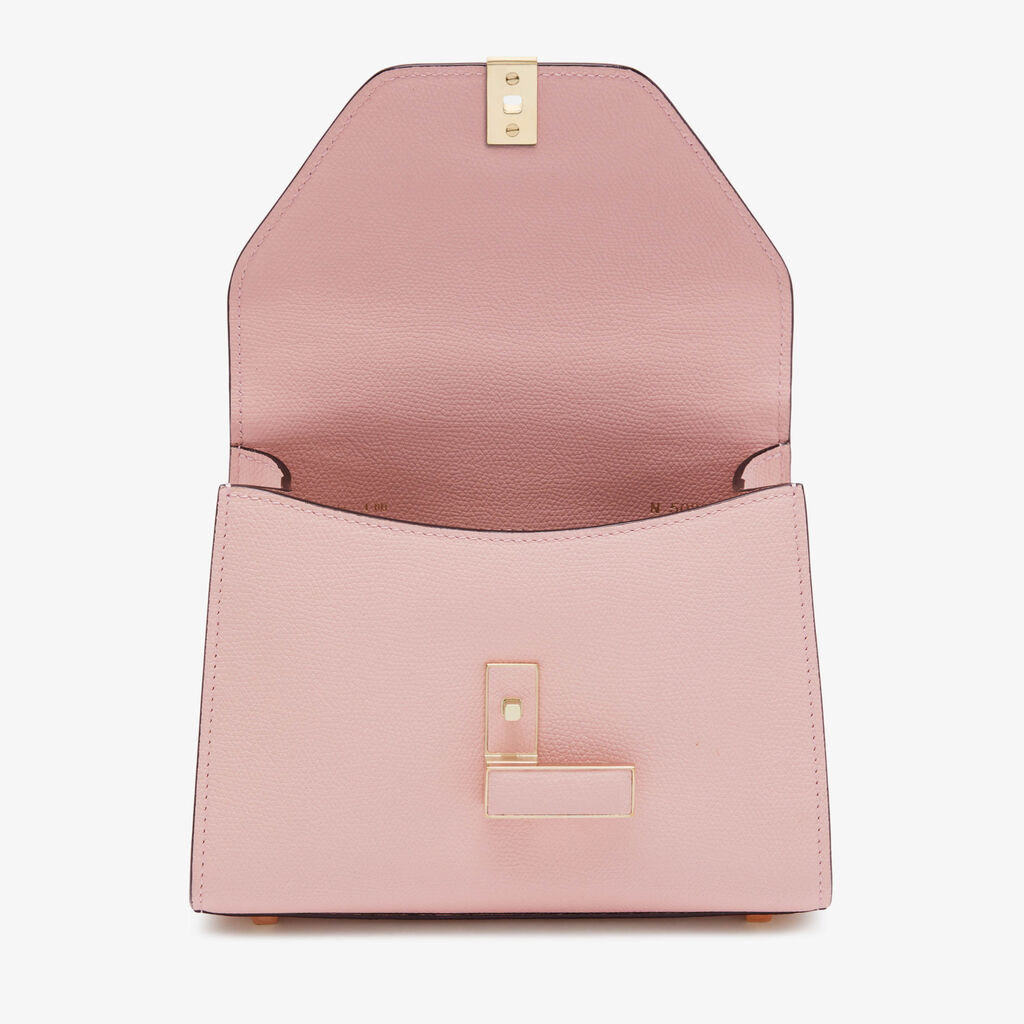 Borsa a Tracolla Iside Micro - Rosa Peonia - Vitello VS - Valextra - 7