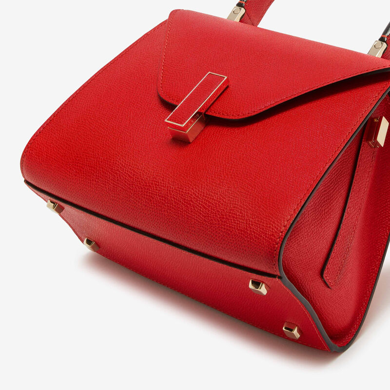 Iside Top handle mini bag - Riber Red - Millepunte calf leather - Valextra - 4