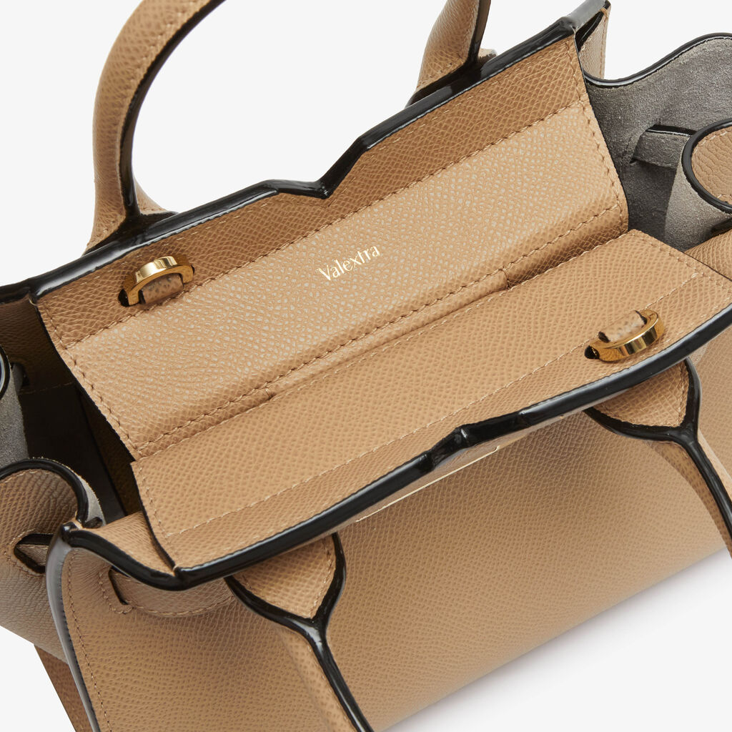 Milano Crossbody Micro Bag - Cashmere Beige - Vitello Millepunte Soft - Valextra - 4