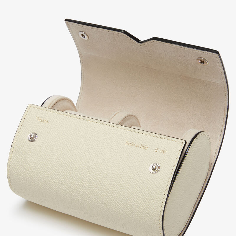 Double Watch Case - Pergamena White - Millepunte calf leather - Valextra - 3