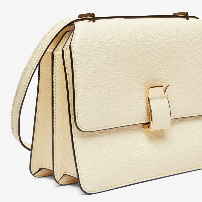 Nolo crossbody medium bag - Pergamena White - Vitello VS - Valextra - 3