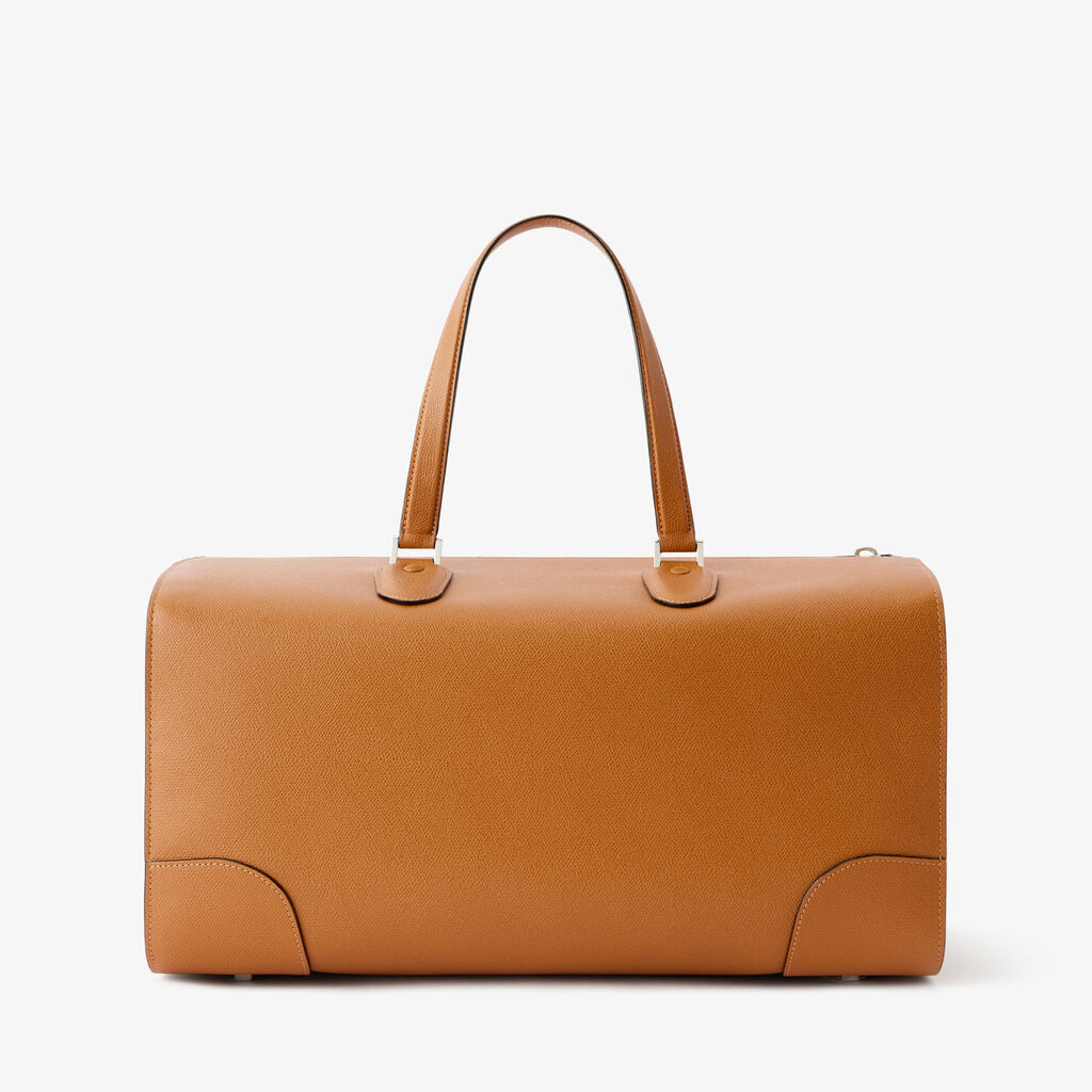 Babila Boston Travel Bag - Havana Brown - Vitello VS - Valextra - 6