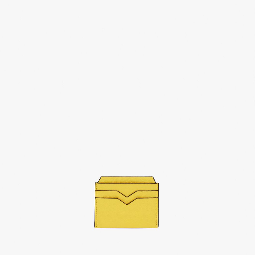 Valextra Portatessere e carte di credito in Pelle Gialla | Valextra