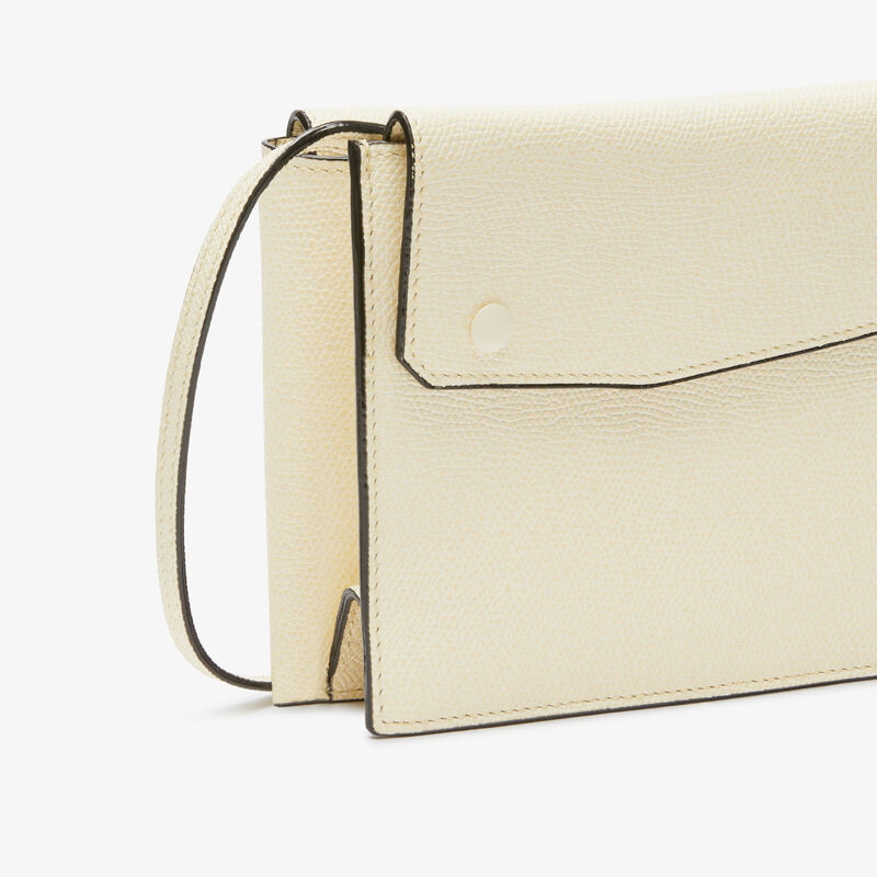 Pocket Slim crossbody bag - Pergamena White - Millepunte calf leather - Valextra - 4