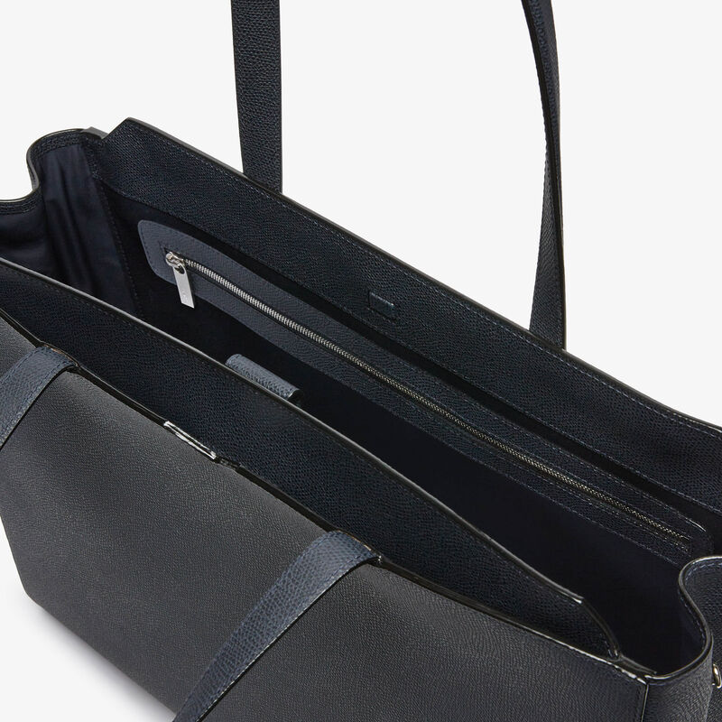 V-line Horizontal Shopping Bag - Night Blue - Millepunte calf leather - Valextra - 3