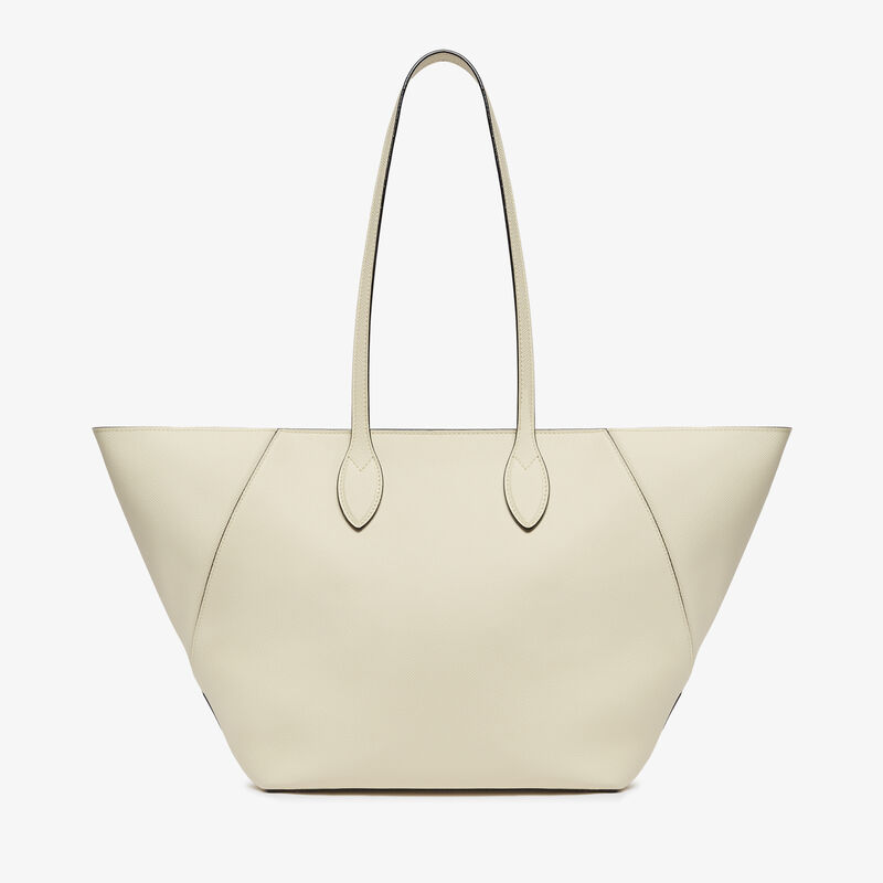 Vivi Shopping Medium Bag - Pergamena White - Millepunte Soft calf leather - Valextra - 5