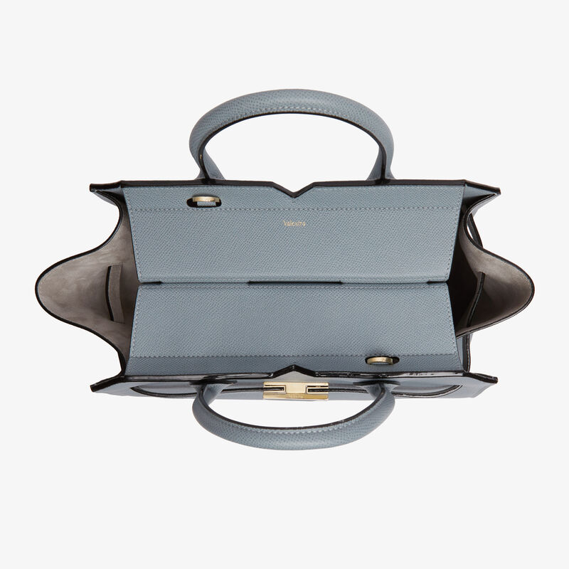 Milano Two Handles Medium Bag - Niagara Blue - Millepunte Soft calf leather - Valextra - 8