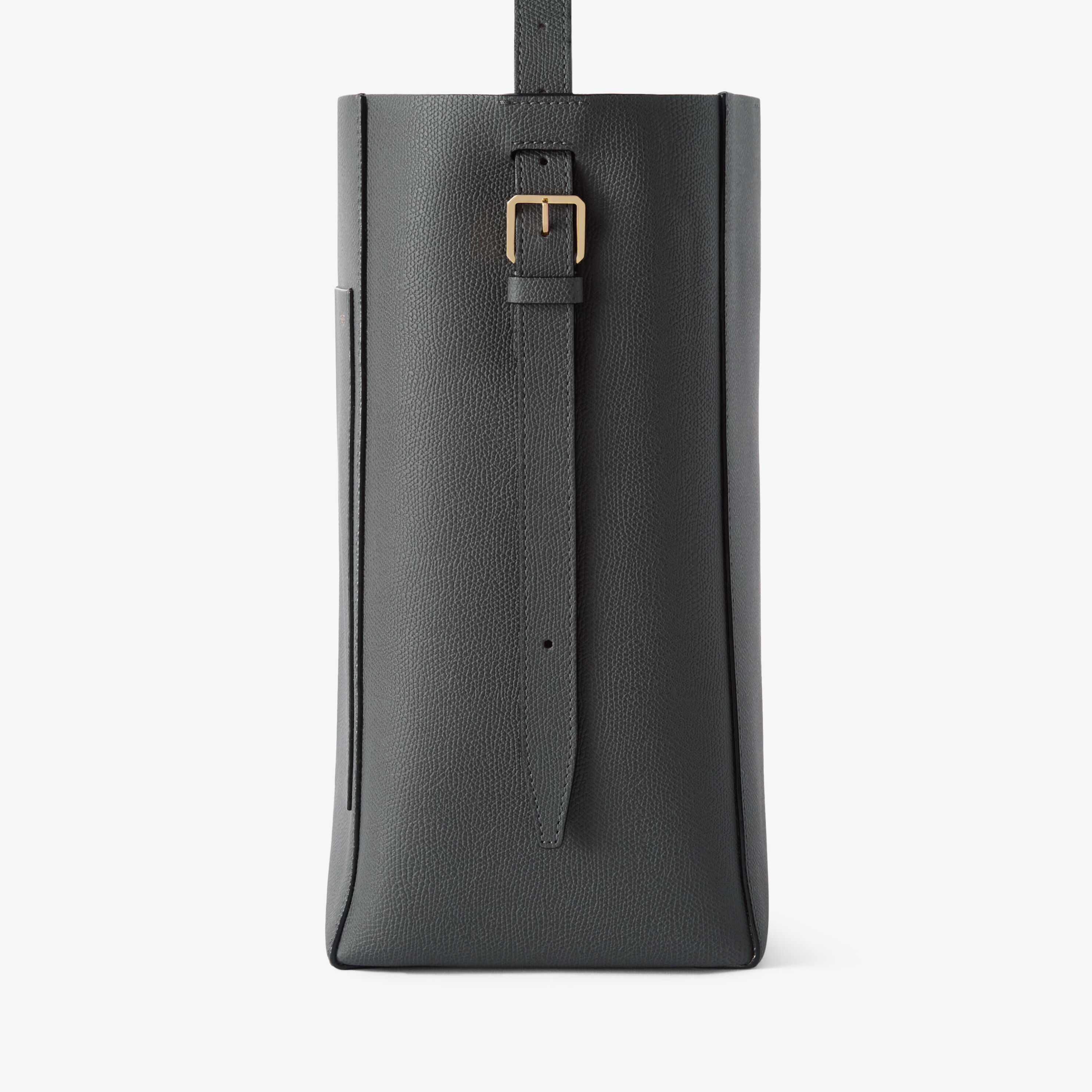 Women's Gray Luxury Leather Bucket Medium Bag | Valextra Soft