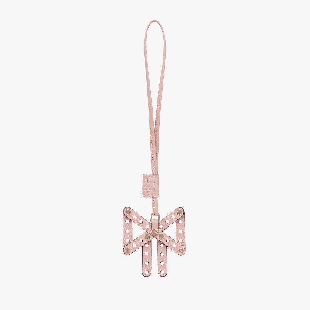 Engineering Beauty Bow Charm - Peony Pink - Vitello VS - Valextra - 3